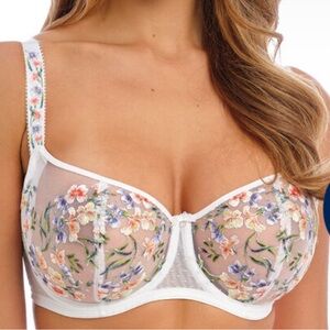 Fantasie Aurelia Balcony Bra white floral embroidery - 34G